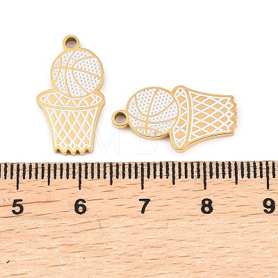 304 Stainless Steel Enamel Pendants STAS-Z190-07G-04-1