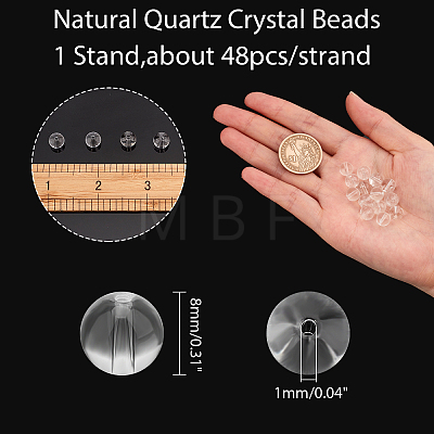 Natural Quartz Crystal Beads Strands G-AR0001-86-1