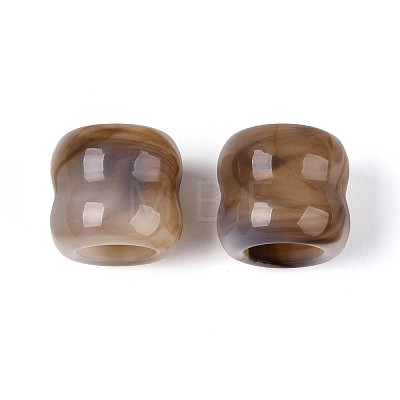 Two Tone Opaque Acrylic Beads OACR-N157-03-1