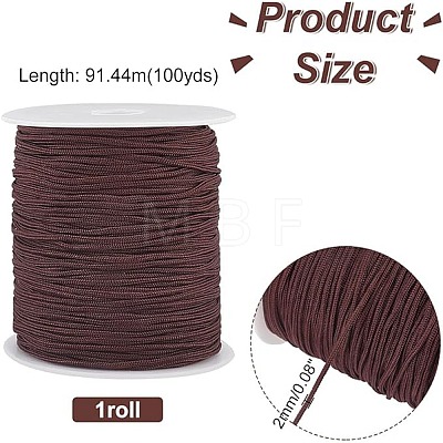 100 Yards Nylon Chinese Knot Cord NWIR-WH0020-03C-1
