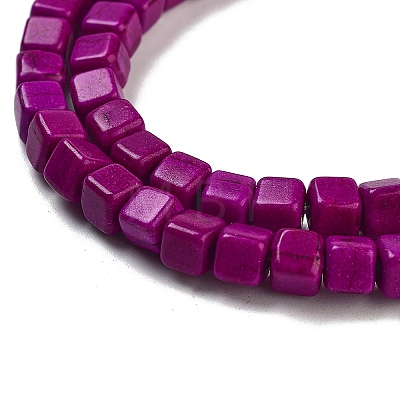 Synthetic Turquoise Beads Strands X-TURQ-G108-4x4mm-02-1
