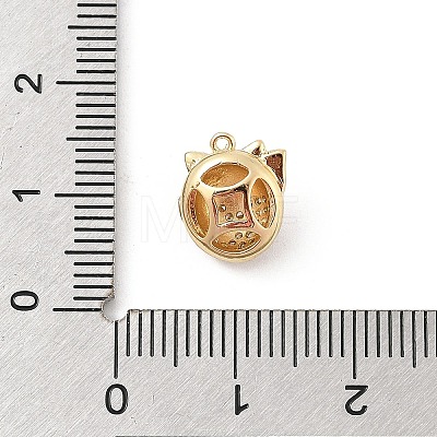 Brass Pave Cubic Zirconia Pendants KK-E791-01G-1