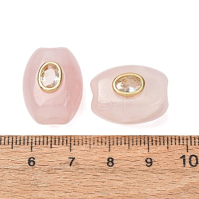 Natural Rose Quartz European Beads GG-CBA9389-01I-1