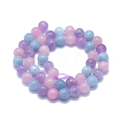 Natural Aquamarine & Rose Quartz & Amethyst Beads Strands G-D0013-68-1