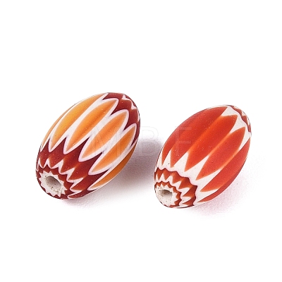 Handmade Millefiori Glass Barrel Beads LS-LA-N002-03G-1