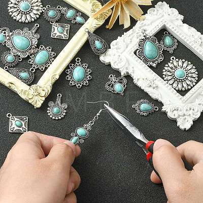 20Pcs 10 Styles Tibetan Style Alloy Pendants TIBEP-CJ0003-31-1