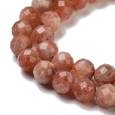 Natural Gold Sunstone Beads Strands G-B088-C21-06-1