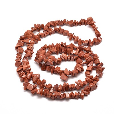 Synthetic Goldstone  Chip Bead Strands G-M205-42-1