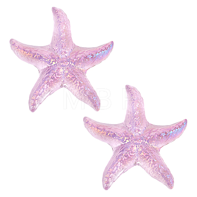 Dyed Natural Quartz Crystal Starfish Display Decorations Figurine Home Decoration DJEW-WH0039-181A-1