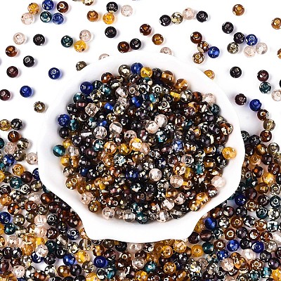 Picasso Baking Paint Glass Seed Beads SEED-N007-38A-01-1
