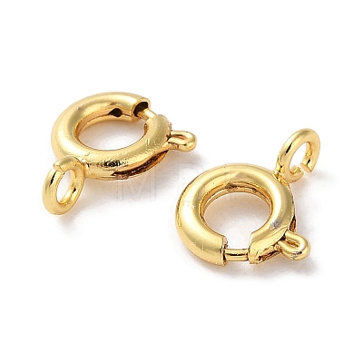 Rack Plating Brass Spring Ring Clasps KK-F090-22G-1