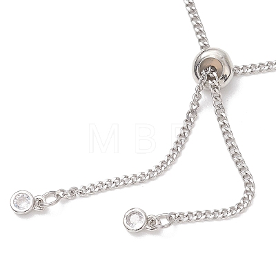 304 Stainless Steel Curb Chain Slider Bracelet Making AJEW-JB01524-02-1