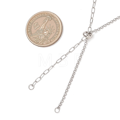2MM 304 Stainless Steel Mixed Chain Slider Necklace Making AJEW-JB01558-02-1