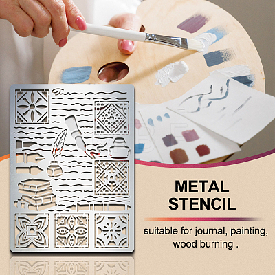 Custom Stainless Steel Metal Stencils DIY-WH0289-058-1