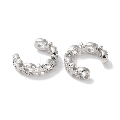 Rack Plated Brass Cuff Earring EJEW-Z043-01P-1