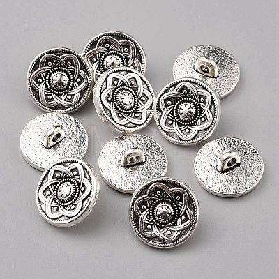 1-Hole Alloy Shank Buttons LS-BUTT-WH0020-22A-1