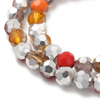 Electroplate Glass Beads Strands EGLA-P048-B06-1