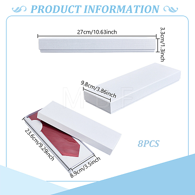 4 Sets Rectangle Paper Gift Tie Packing Boxes CON-GA0001-41-1