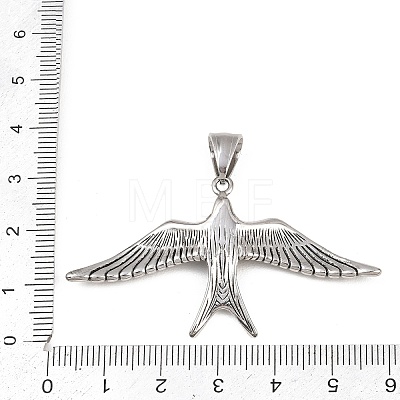 304 Stainless Steel Big Pendants STAS-C164-04AS-1