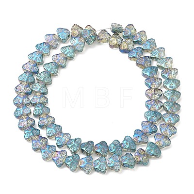 Transparent Electroplate Glass Beads Strands EGLA-F158-FR02-A-1