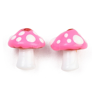 Handmade Lampwork Enamel Beads LAMP-B055-02D-1
