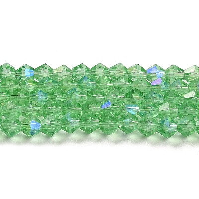 Transparent Electroplate Glass Beads Strands EGLA-A039-T4mm-L24-1