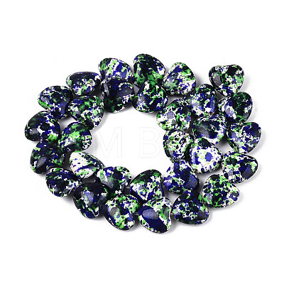 Spray Painted Synthetic Turquoise Beads Strands G-N352-28A-07-1