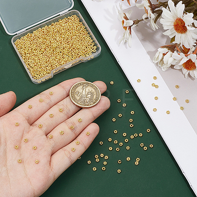 1000Pcs Tibetan Style Alloy Daisy Spacer Beads FIND-UN0004-20G-1
