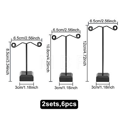 Acrylic Earring Display Stand Sets EDIS-WH0005-12-1