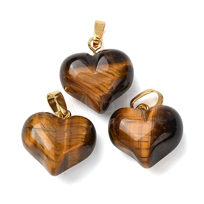 Natural Tiger Eye Pendants G-B188-04G-05-1