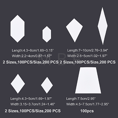 CHGCRAFT 7 Bags 7 Styles English Paper Piecing DIY-CA0001-78-1