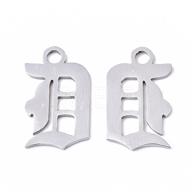 Tarnish Resistant 201 Stainless Steel Pendants STAS-N091-40D-1