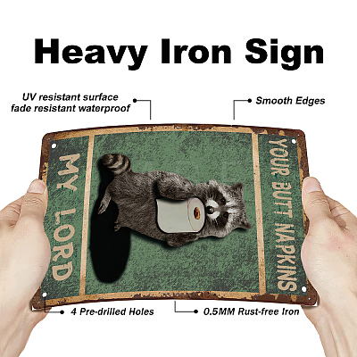Vintage Metal Tin Sign AJEW-WH0189-158-1