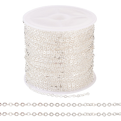 Brass Coated Iron Flat Cable Chains CH-TAC0007-01S-1