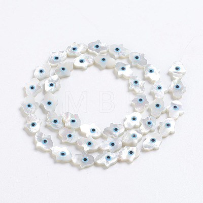 Natural White Shell Mother of Pearl Shell Beads SSHEL-L017-005B-1