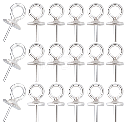 20Pcs 925 Sterling Silver Cup Pearl Peg Bails Pin Pendants STER-BBC0007-64S-01-1