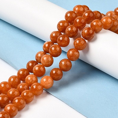 Natural Dyed Jade Beads Strands G-M402-C04-07-1