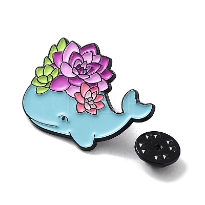 Flower Animals Alloy Enamel Pin Brooches JEWB-C029-01D-EB-1