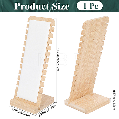 12-Slot Wood Necklaces Organizer Display Stands NDIS-WH20003-01C-1