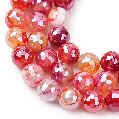Natural Banded Agate Beads Strands G-B191-A01-10mm-1