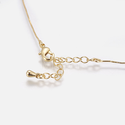 Brass Pendant Necklaces NJEW-I105-04G-1