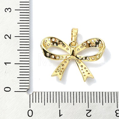Rack Plating Brass Pave Cubic Zirconia Pendants KK-M282-27G-1
