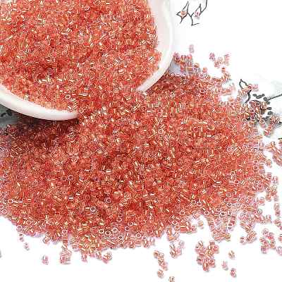 Transparent Inside Colours Glass Seed Beads SEED-H003-04G-1