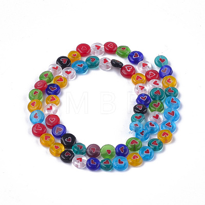 Handmade Lampwork Beads Strands X-LAMP-S191-07-1