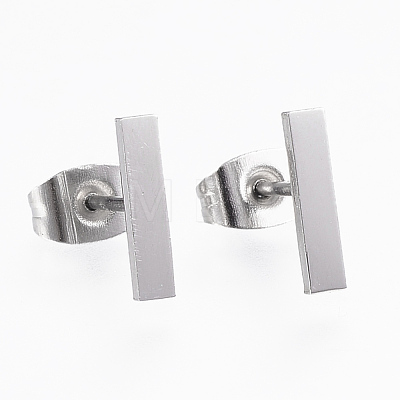 Tarnish Resistant 304 Stainless Steel Stud Earrings EJEW-H350-24P-1