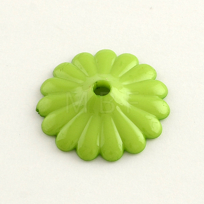 Opaque Acrylic Flower Bead Caps X-SACR-Q099-M21-1