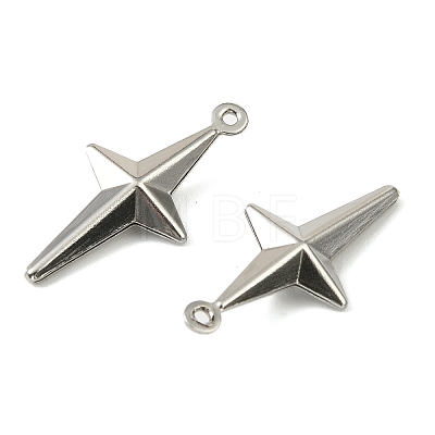 304 Stainless Steel Pendants. Star Charm STAS-A190-04P-1