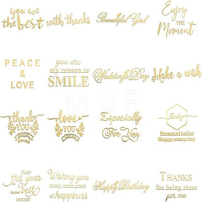 Olycraft Self Adhesive Brass Stickers DIY-OC0003-87G-1