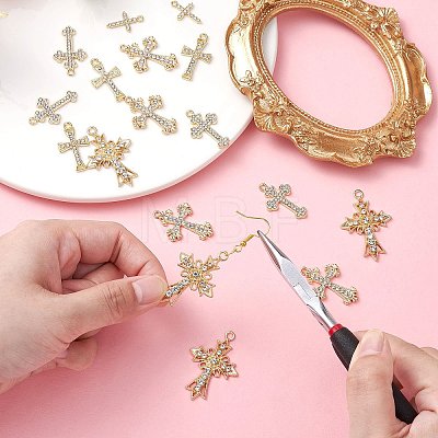 20Pcs 5 Styles Golden Alloy Pendants ENAM-CJ0005-42-1