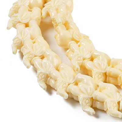 Synthetic Coral Carved Beads Strands CORA-C003-05-1